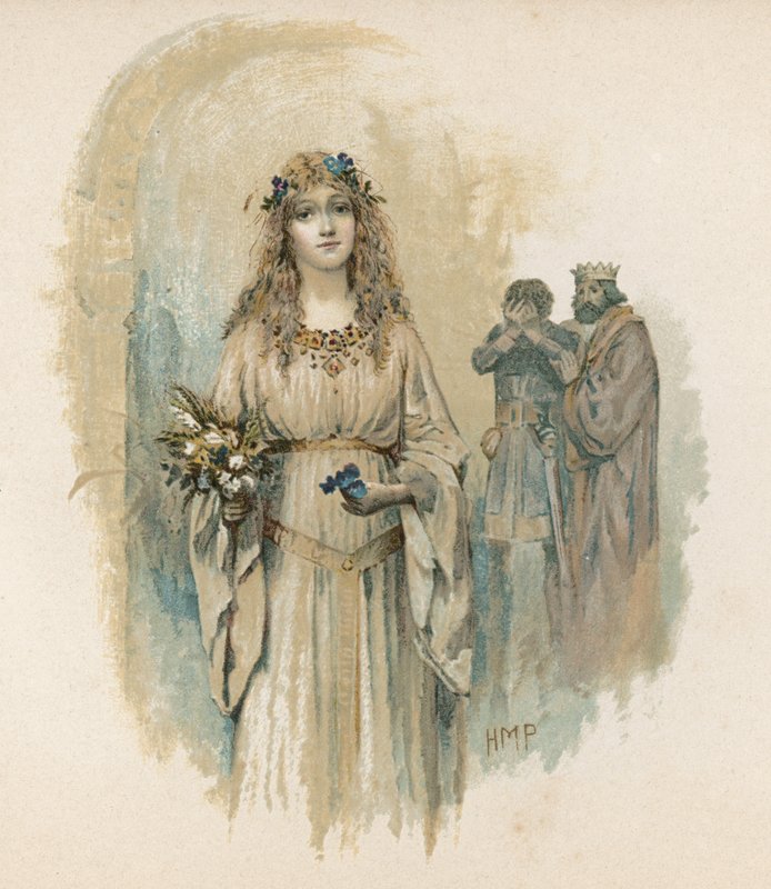 Ofelia z Hamleta (chromolitho) autorstwa Henry Marriott Paget