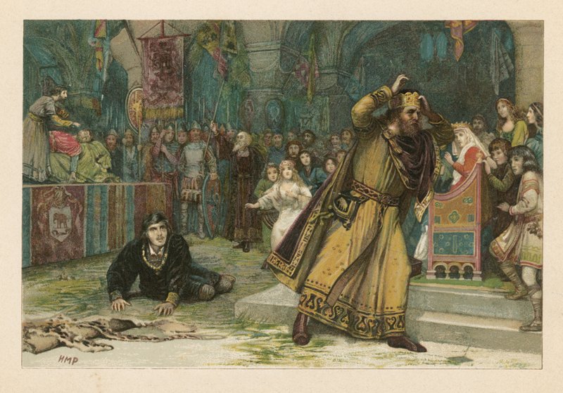Scena z Hamleta (chromolitho) autorstwa Henry Marriott Paget
