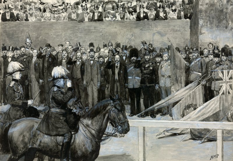 Książę Walii na wolontariacie, paradzie Horse Guards autorstwa Henry Marriott Paget