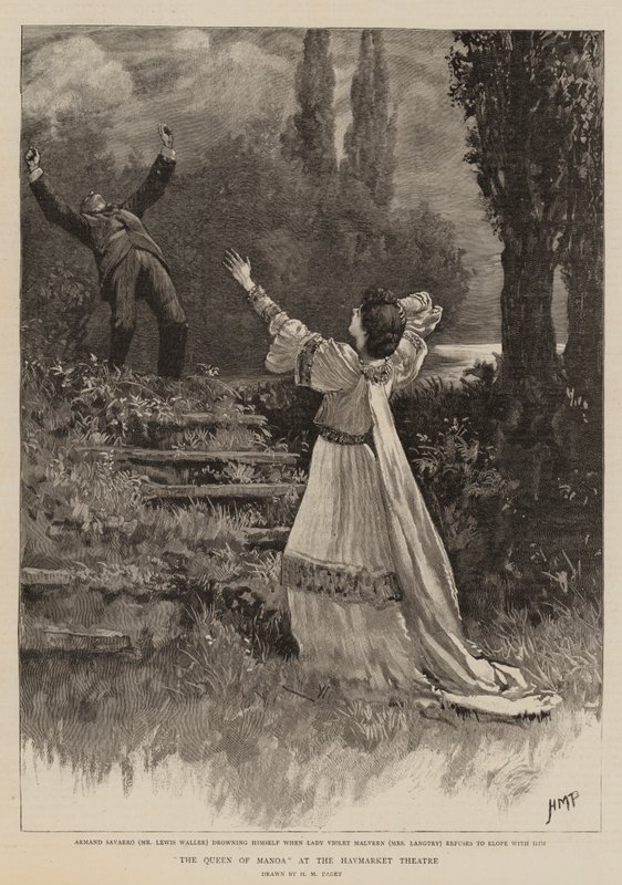 The Queen of Manoa w Haymarket Theatre autorstwa Henry Marriott Paget