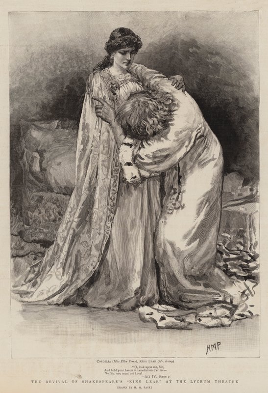 Odrodzenie Króla Leara Szekspira w teatrze Lyceum autorstwa Henry Marriott Paget