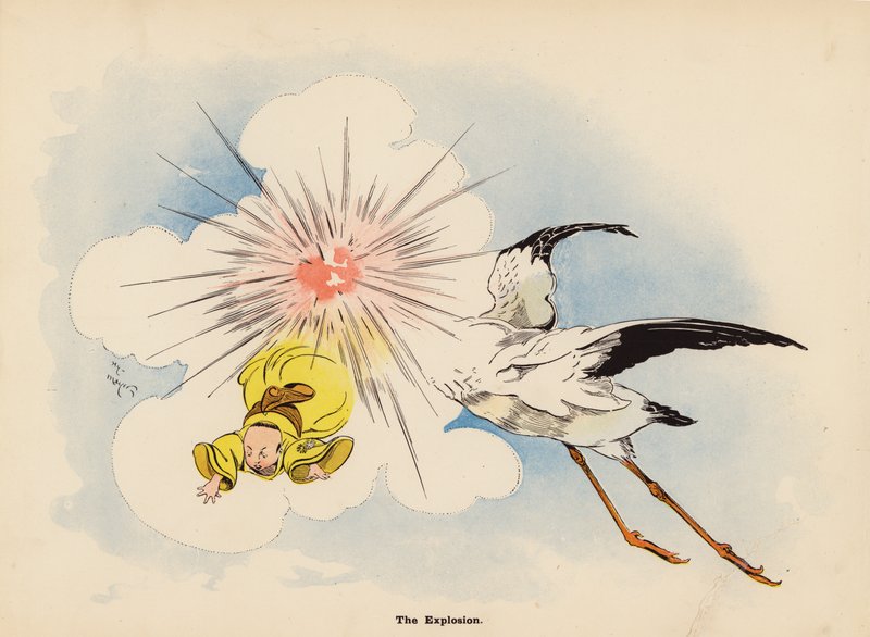 Ilustracja do książki "Przygody japońskiej lalki" (kolorowa litografia) autorstwa Henry Mayer