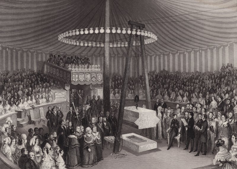 Ceremonia wmurowania pierwszego kamienia Nowej Królewskiej Giełdy przez Alberta, Prince Consort, City of London autorstwa Henry Melville