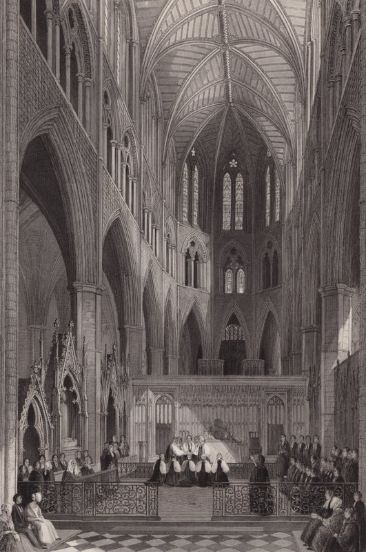 Konsekracja biskupów kolonialnych w Opactwie Westminsterskim w Londynie (grafika) autorstwa Henry Melville