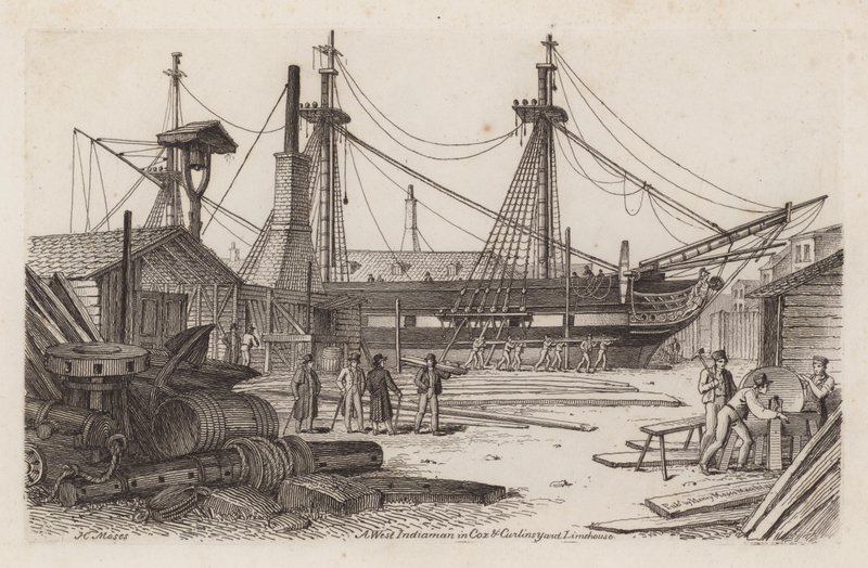 Człowiek z Indii Zachodnich w Cox and Curlins Yard, Limehouse autorstwa Henry Moses