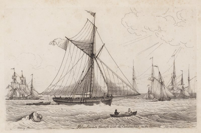 Blackwall Reach i Kolumb w oddali autorstwa Henry Moses