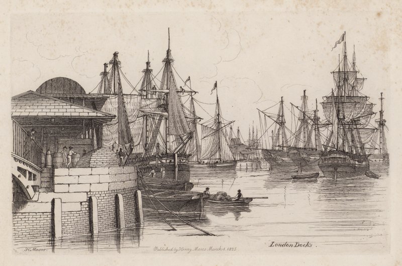 Londyńskie doki autorstwa Henry Moses