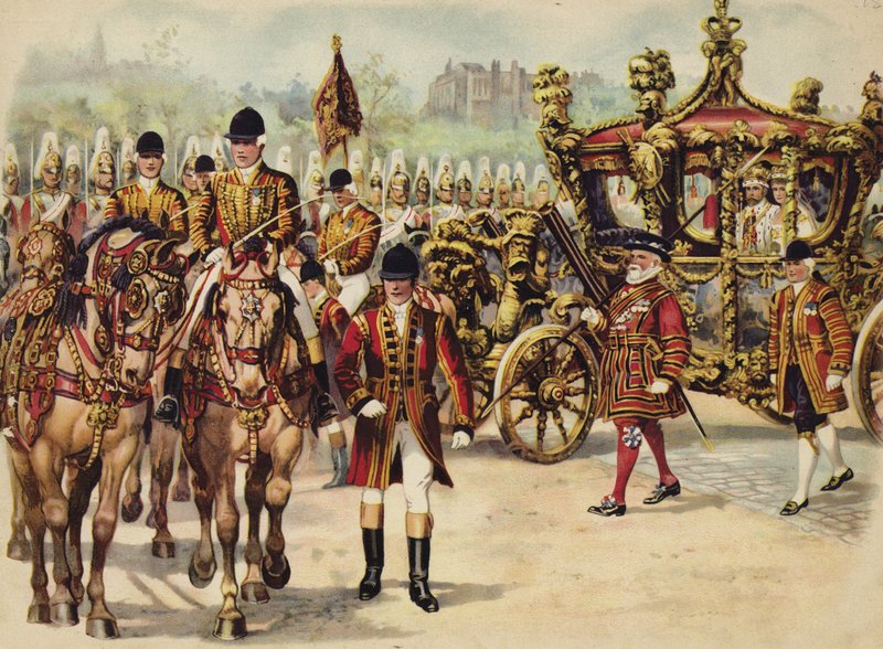 Procesja koronacyjna króla Jerzego V, 22 czerwca 1911 (chromolitho) autorstwa Henry Payne