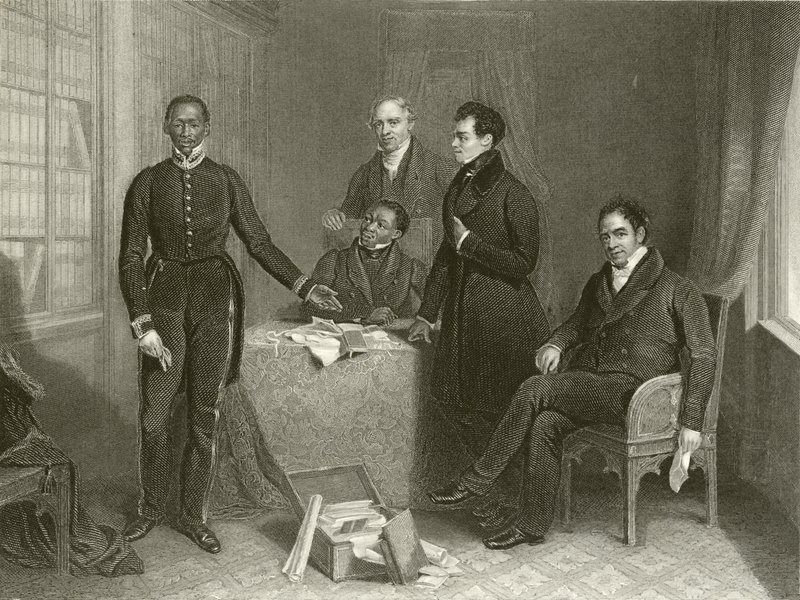 Jan Tzatzoe, Andries Stoffles, ks. dr Philip i ks. Mess Read, starsi i młodsi. autorstwa Henry Room