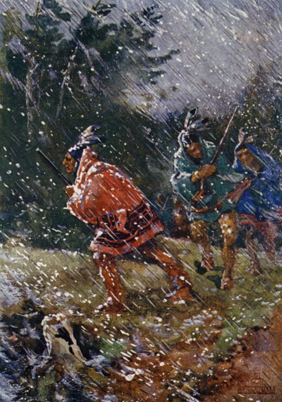 Polowanie w trudnych warunkach pogodowych autorstwa Henry Sandham