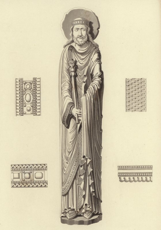 Clovis I, około 1100, z kościoła Notre Dame De Corbeil autorstwa Henry Shaw