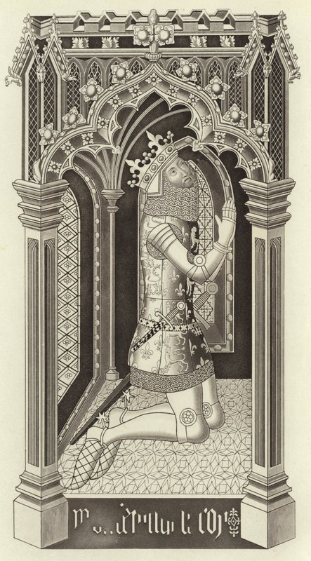 Edward III, około 1355, z kaplicy św. Stefana w Westminster autorstwa Henry Shaw