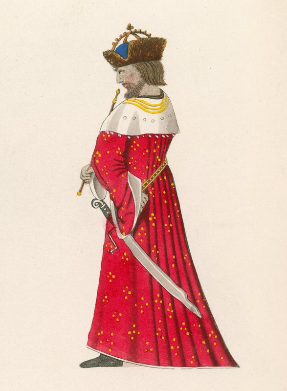 Rycina 4 z Romance of the Rose, ok. 1480, w British Museum, Harl M S 4425 autorstwa Henry Shaw