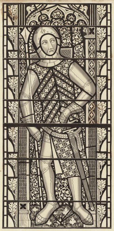 Gilbert de Clare, hrabia Clare, z kościoła opactwa Tewkesbury, około 1340 autorstwa Henry Shaw