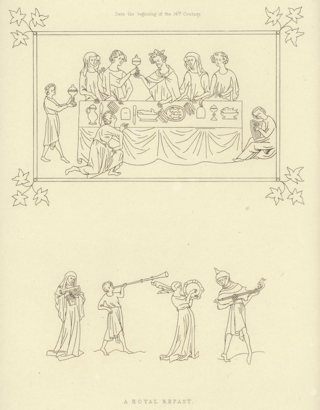 Poczęstunek królewski, początek XIV w. autorstwa Henry Shaw
