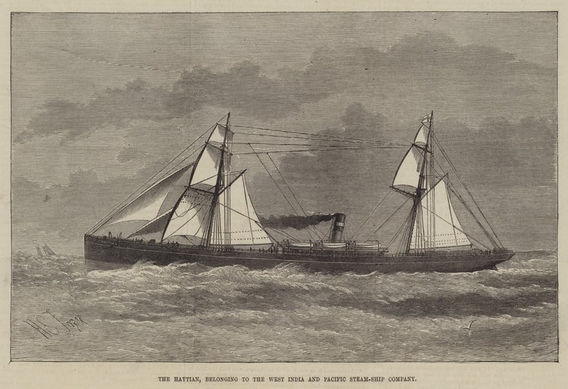 Haytian, należący do West India and Pacific Steam-Ship Company autorstwa Henry Spernon Tozer