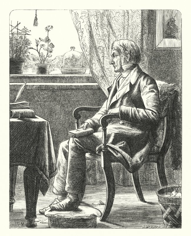 Ojciec czytający Biblię (rycina) autorstwa Henry Stacey (after) Marks