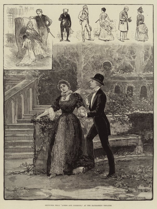 Szkice z Lords and Commons, w teatrze Haymarket autorstwa Henry Stephen Ludlow