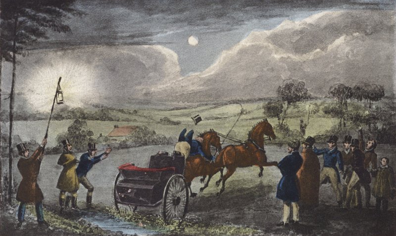 Jak wygodnie przejechać przez kraj po obiedzie (litografia) autorstwa Henry Thomas (after) Alken