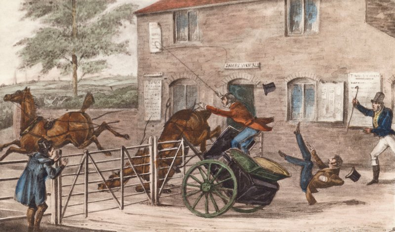 "Zastanawiam się, czy jest dobrym skoczkiem!" (litho) autorstwa Henry Thomas (after) Alken