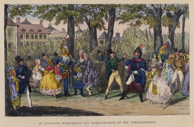 Ilustracja do Jaunts and Jollities Jorrocksa (kolor lito) autorstwa Henry Thomas (after) Alken