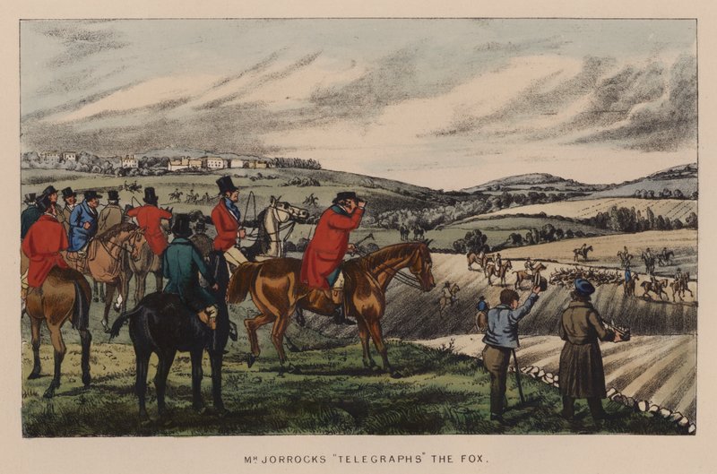 Ilustracja do Jaunts and Jollities Jorrocksa (kolor lito) autorstwa Henry Thomas (after) Alken