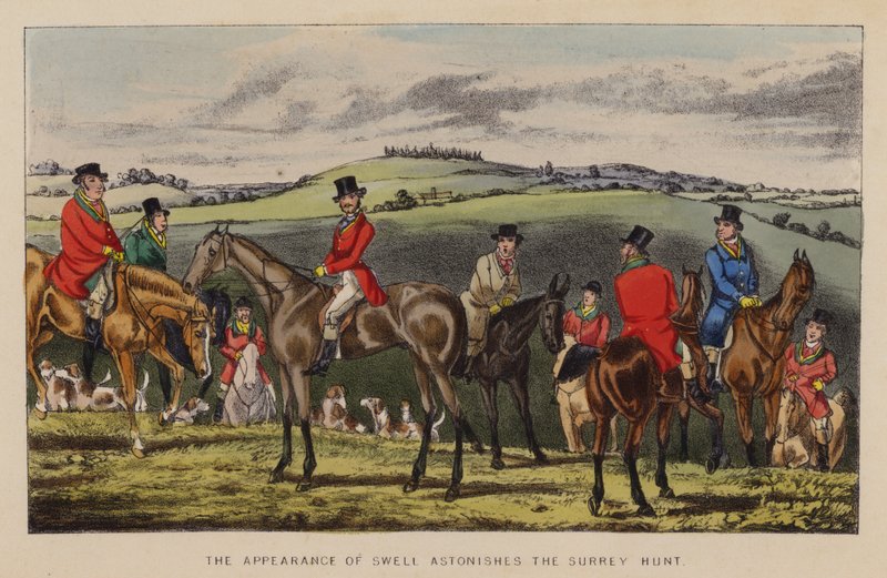Ilustracja do Jaunts and Jollities Jorrocksa (kolor lito) autorstwa Henry Thomas (after) Alken