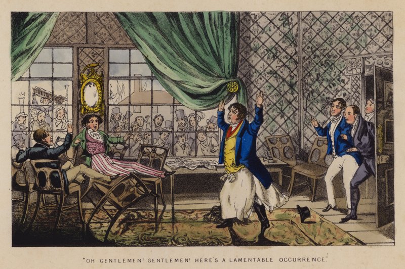 Ilustracja do Jaunts and Jollities Jorrocksa (kolor lito) autorstwa Henry Thomas (after) Alken