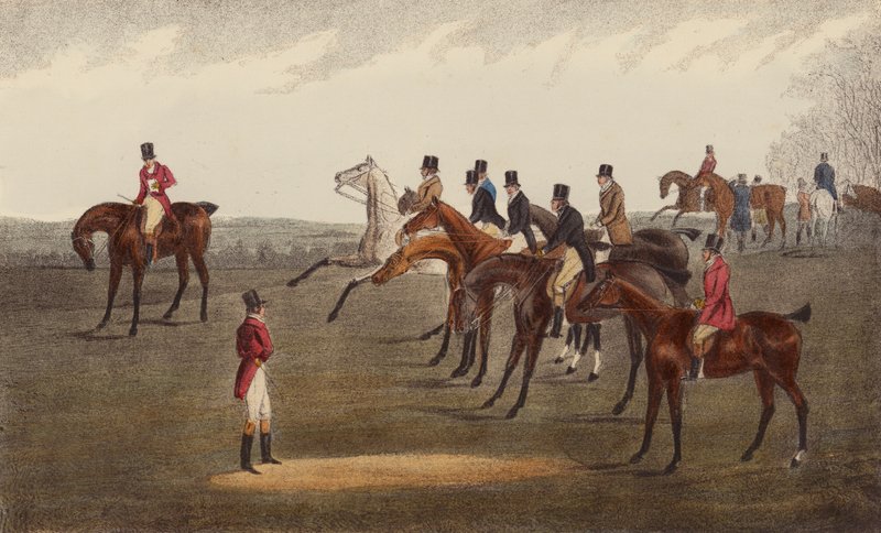 Start, pościg z przeszkodami w Grand Leicester autorstwa Henry Thomas (after) Alken