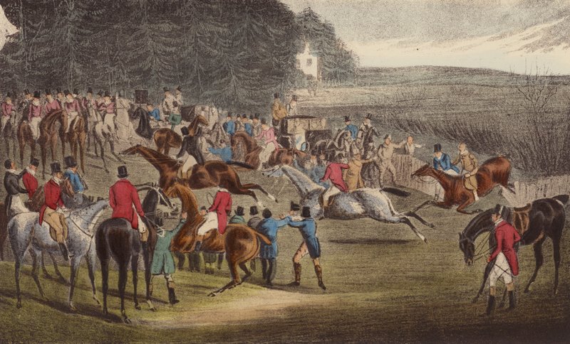Zwycięski posterunek, Grand Leicester Steeple-Chase autorstwa Henry Thomas (after) Alken