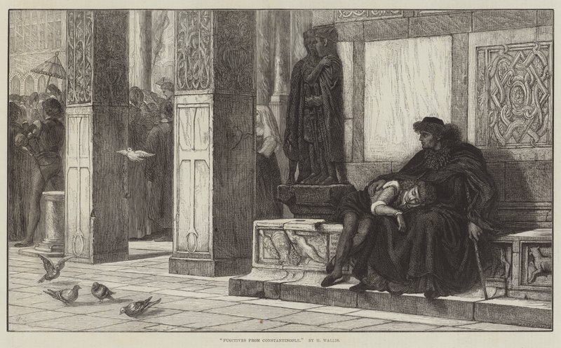 Uciekinierzy z Konstantynopola autorstwa Henry Wallis