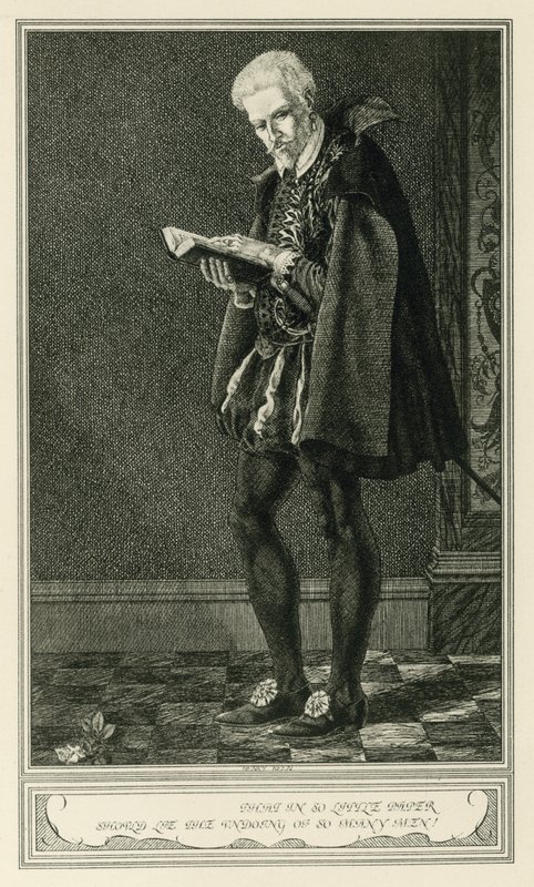 Frontyspis do Księżnej Malfi i Białego Diabła autorstwa Johna Webstera (lito) autorstwa Henry Weston Keen