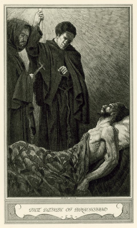 Biały diabeł Johna Webstera: Śmierć Brachiano (lito) autorstwa Henry Weston Keen