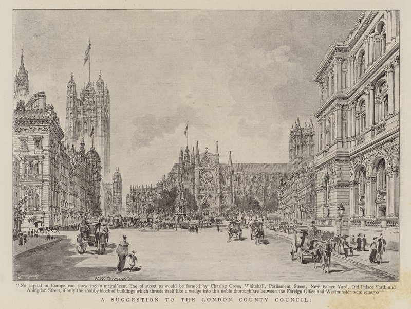 Sugestia dla Rady Hrabstwa Londynu autorstwa Henry William Brewer
