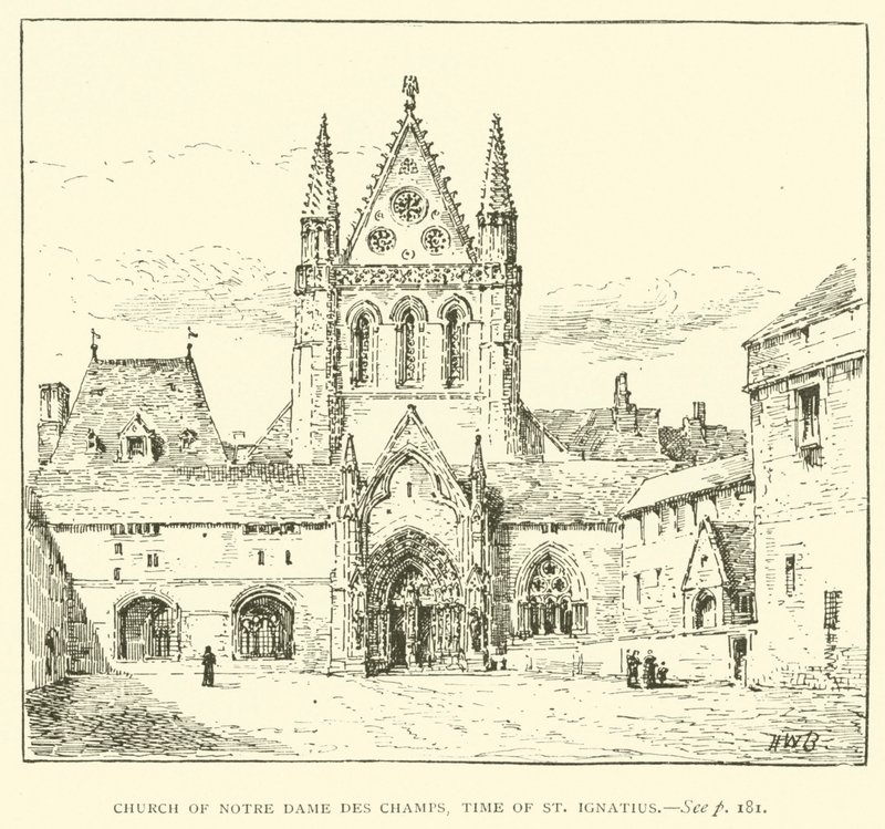 Kościół Notre Dame des Champs, czasy św. Ignacego (rycina) autorstwa Henry William Brewer