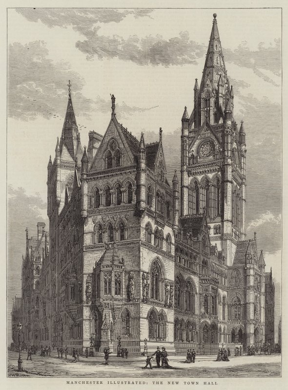 Manchester Ilustrowany, Nowy Ratusz autorstwa Henry William Brewer