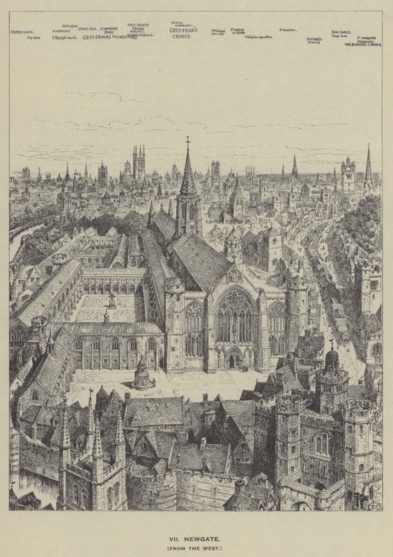 Newgate, z Zachodu autorstwa Henry William Brewer