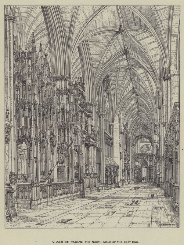 Old St Pauls, północna nawa East End autorstwa Henry William Brewer