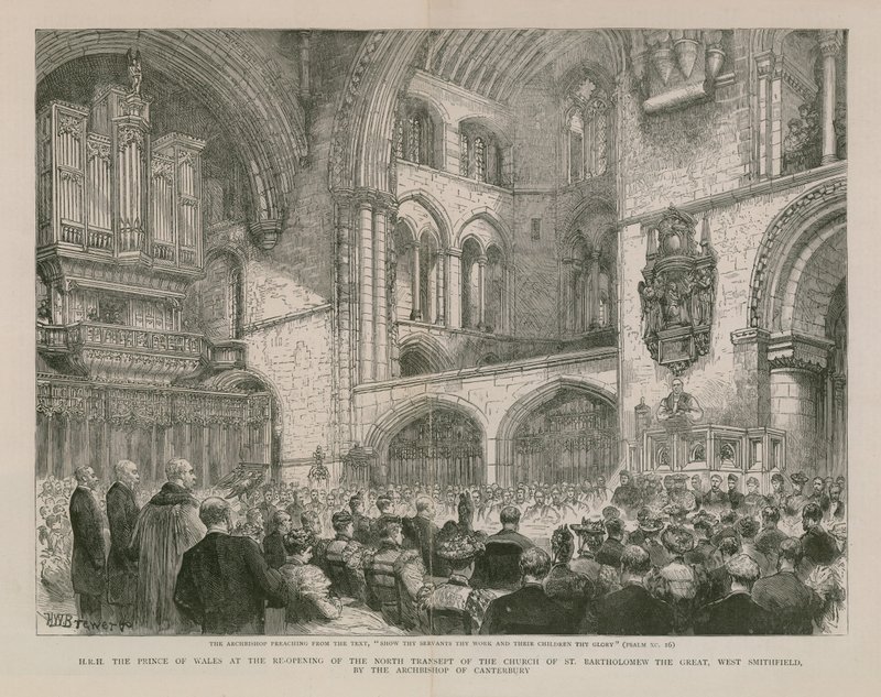 Święty Bartłomiej Wielki (rycina) autorstwa Henry William Brewer