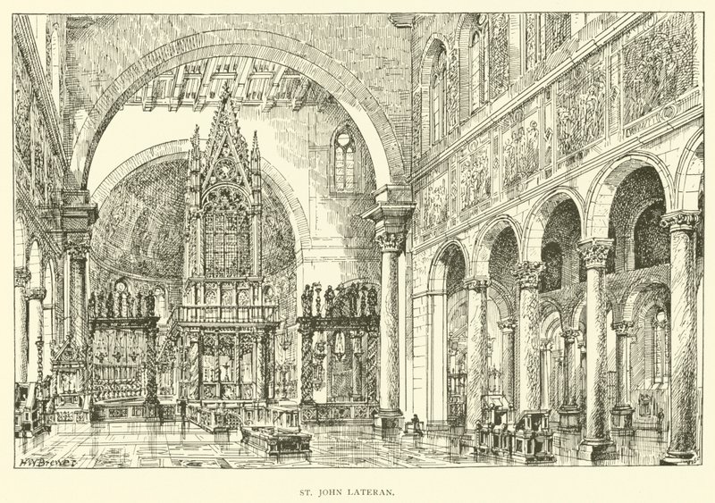 Św. Jan na Lateranie (rycina) autorstwa Henry William Brewer