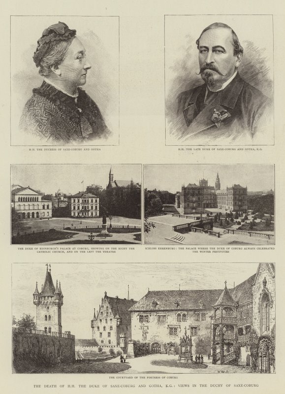 Śmierć J.Ś. księcia Sachsen-Coburg i Gotha, KG, Poglądy w księstwie Sachsen-Coburg autorstwa Henry William Brewer