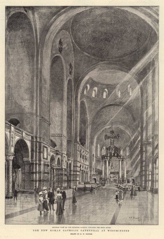 Nowa rzymskokatolicka katedra w Westminster autorstwa Henry William Brewer