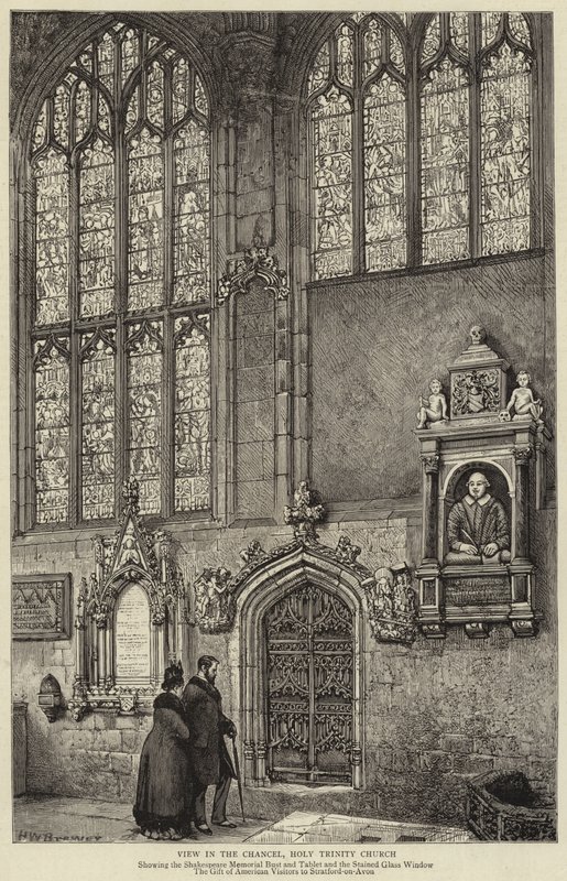 Widok w prezbiterium, kościół Świętej Trójcy autorstwa Henry William Brewer
