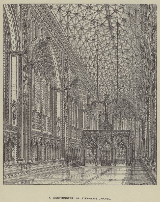 Westminster, kaplica św autorstwa Henry William Brewer