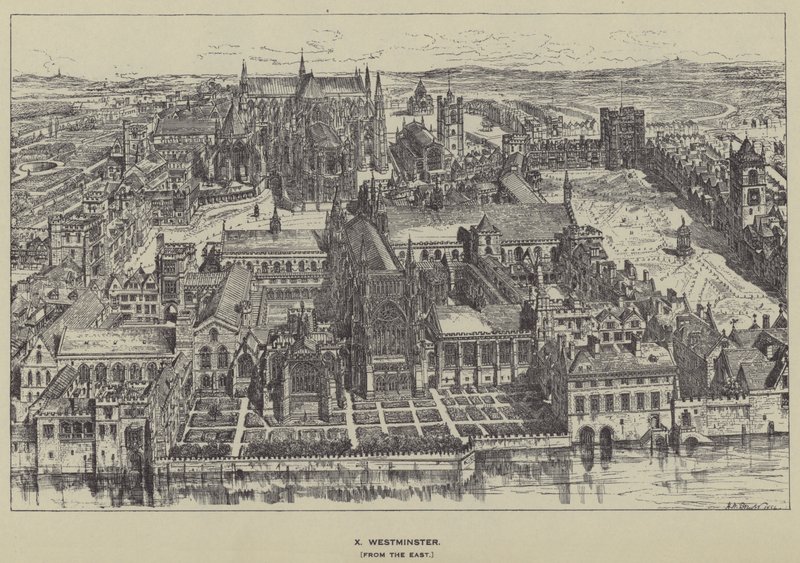 Westminster, ze wschodu autorstwa Henry William Brewer
