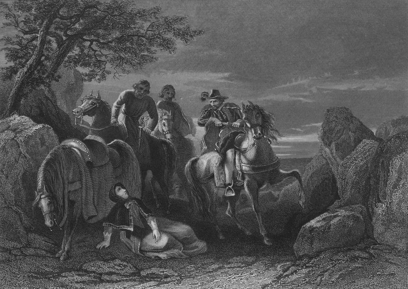 Hugh ONeill, hrabia Tyrone, i jego zwolennicy opuszczają Ulster do Europy kontynentalnej podczas lotu hrabiów, 4 września 1607 autorstwa Henry after Warren