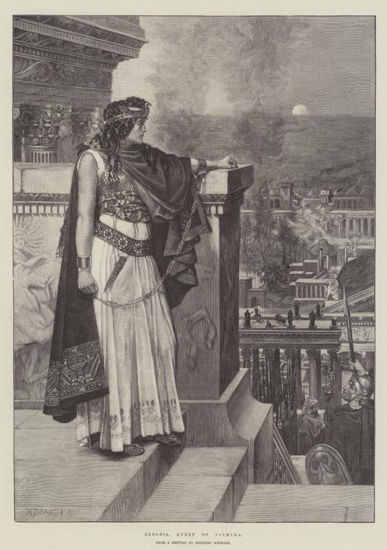 Zenobia, królowa Palmyry autorstwa Herbert Gustave Schmalz