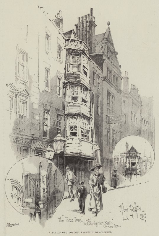 Trochę starego Londynu, niedawno zburzone autorstwa Herbert Railton