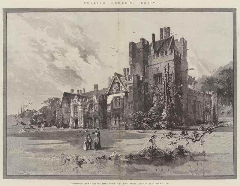 Compton Wynyates, siedziba markiza Northampton autorstwa Herbert Railton