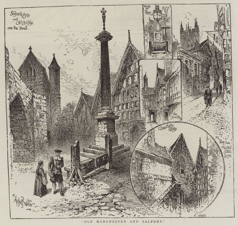 Stary Manchester i Salford autorstwa Herbert Railton